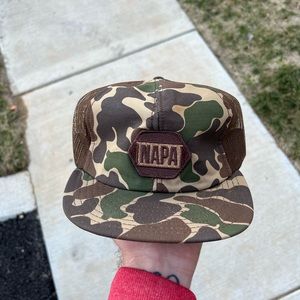 Vintage Napa Camo Louisville MFG co. Trucker hat
